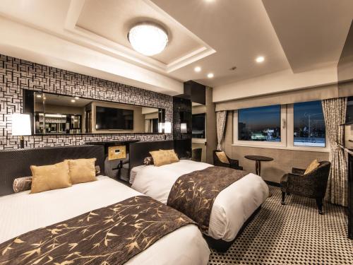 Posezení v ubytování APA Hotel Shinagawa Togoshi Ekimae