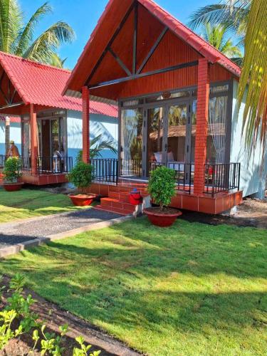 Homestay Xóm Quêにある庭