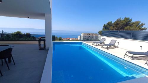 Modern Villa Ina with Heated Pool & Sea View in Makarska