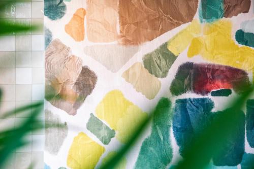 a close up of a painting at MUZE Hotel Utrecht in Utrecht
