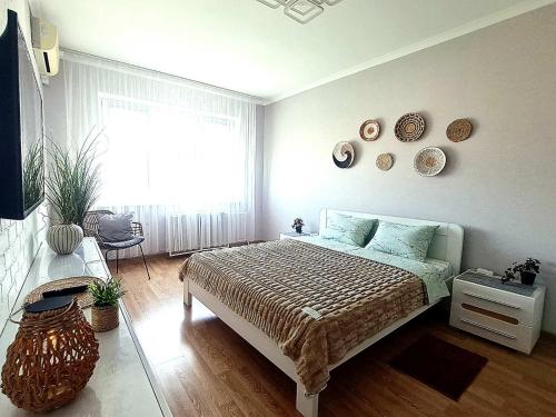 Кровать или кровати в номере 25 Best apartment in the center city