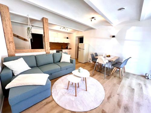 Χώρος καθιστικού στο Ferienwohnung Wettelsheim