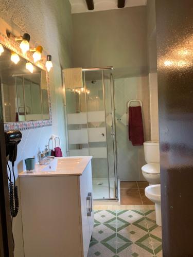 Bilik mandi di Hotel rural La soleia d'Oix
