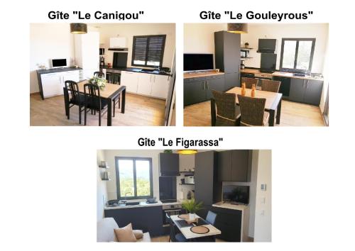 TV a/nebo společenská místnost v ubytování Trois appartements au sein du Mas Jams - Le Gouleyrous, Le Canigou et Le Figarassa