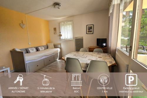 Studio Mouflon RDC balcon plein SUD garage FONT-ROMEU