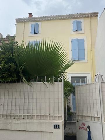 une maison avec une clôture et une centrale devant elle dans l'établissement Chez Emmanuel et Cristiane chambre chez l'habitant, à Ouveillan