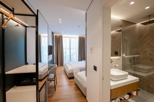 Vannituba majutusasutuses Nobbu Hotel Ksamil