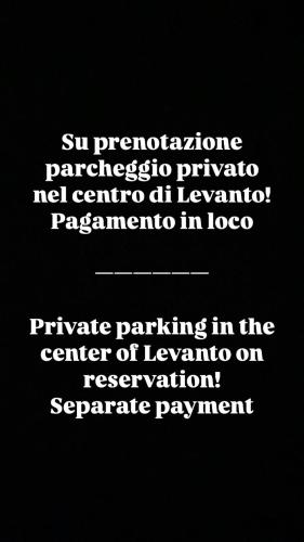 a set of white words on a black background at Il Nido Al Mare ROOM by 5TR Apartments in Levanto