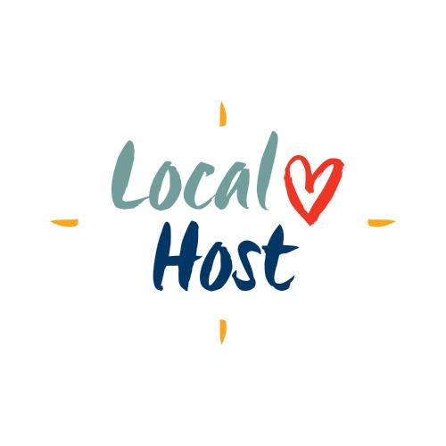 a sign with the words local host and a red heart at House Mihaela in Miholašćica