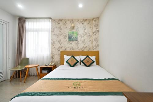 Camila Airport Hotelにあるベッド