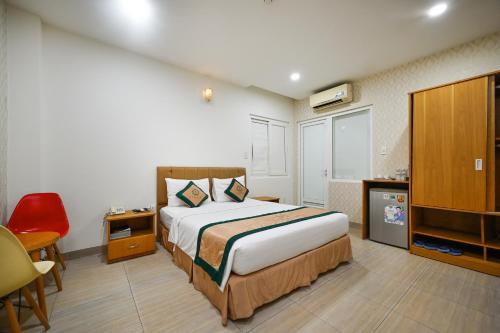 Camila Airport Hotelにあるベッド