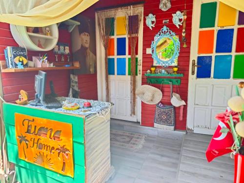 a room with a colorful house with a play area at Side Tuana Garden Home in Side