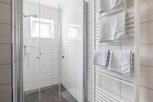 Koupelna v ubytování Hotel Schaper