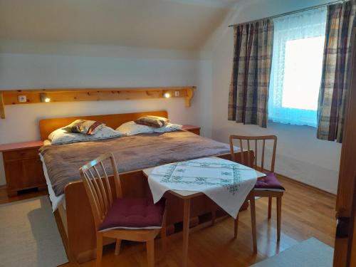 Postel nebo postele na pokoji v ubytování Ferienhaus zur Birke