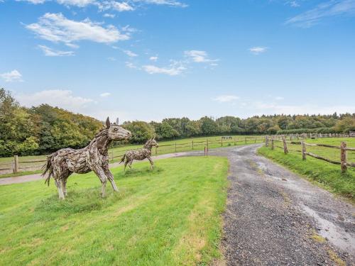two giraffes standing on the side of a dirt road at Retreat - Uk48163 in Battle