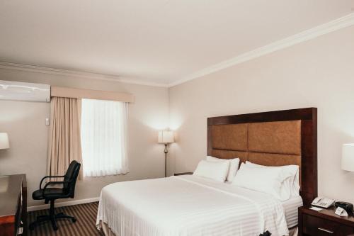 a hotel room with a bed and a chair at Holiday Inn Durango by IHG in Durango