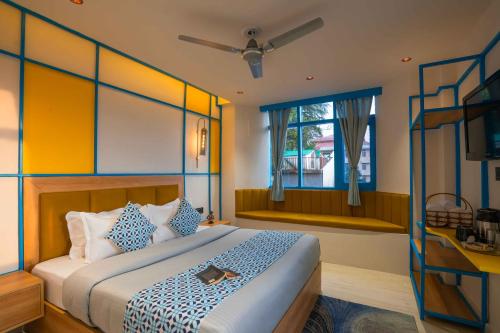 Ένα ή περισσότερα κρεβάτια σε δωμάτιο στο Shalom Backpackers Shimla
