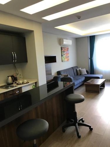 Χώρος καθιστικού στο Ferah Suites Hotel
