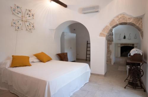 Postel nebo postele na pokoji v ubytování Dimora dei Trulli