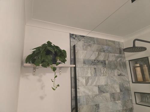 Bilik mandi di Private Garden Studio near Menlyn