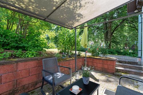 Zahrada ubytování Ferienwohnung am Keschtebaum, 70qm