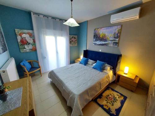 Katil atau katil-katil dalam bilik di MV House Goulediana Rethymno