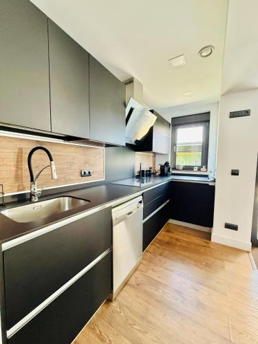 Dapur atau dapur kecil di Alojamiento Turístico Pardomino