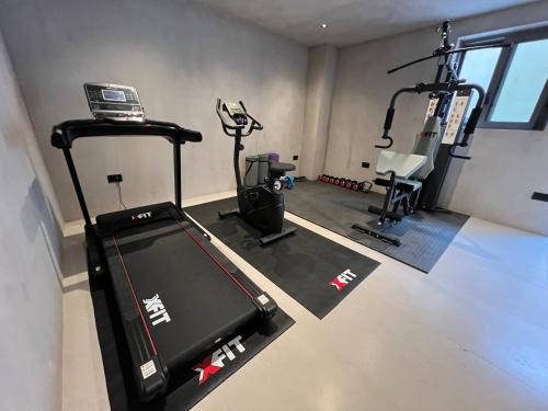 Fitness centrum a/nebo fitness zařízení v ubytování Lithos Art Villas - Utopia