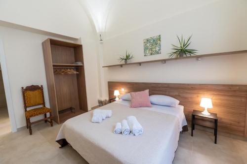 Katil atau katil-katil dalam bilik di Quattro Venti Case Vacanze