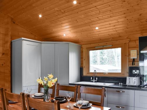 Dapur atau dapur kecil di Bank End Lodge