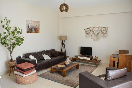 Posezení v ubytování Cozy sea view appartment