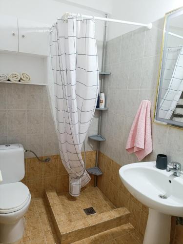メタモルフォシにあるMaisonette Waveのトイレと洗面台付きのバスルーム