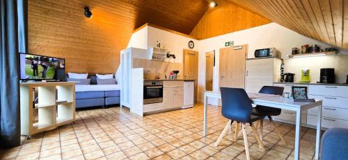 Dapur atau dapur kecil di Appartement Gartenblick