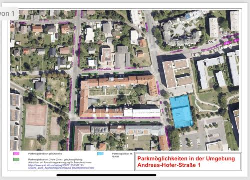 a rendering of a map of a city at Apartment Graz Eggenberg Top 5 in Graz