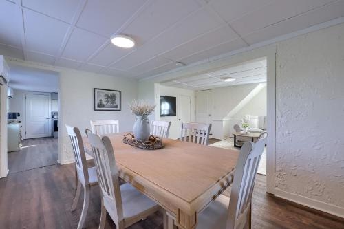 a dining room with a wooden table and chairs at Homestead Haven in Gettysburg