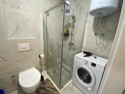 Koupelna v ubytování Apartament Adian