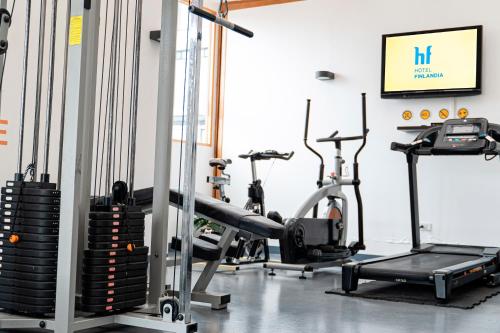 Fitness centrum a/nebo fitness zařízení v ubytování Hotel Finlandia