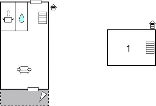 a floor plan of a house with a fireplace at Cozy Apartment In Sasbachwalden in Sasbachwalden