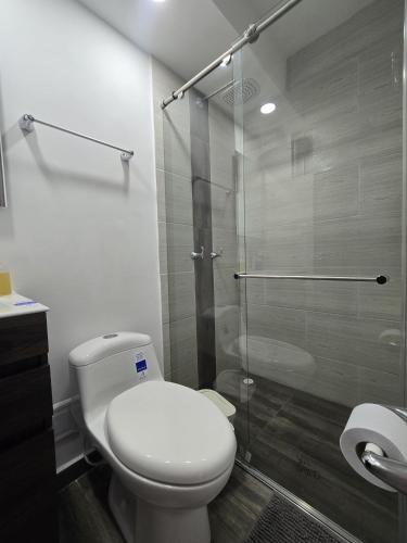 Et badeværelse på Apartamento en Armenia - Con Piscina