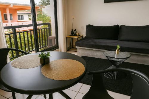 Ein Sitzbereich in der Unterkunft Sunset Suites