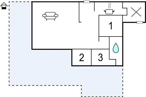 Plano de Gorgeous Home In Juelsminde With Wifi