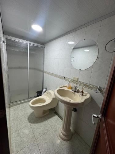 Koupelna v ubytování Casa de campo