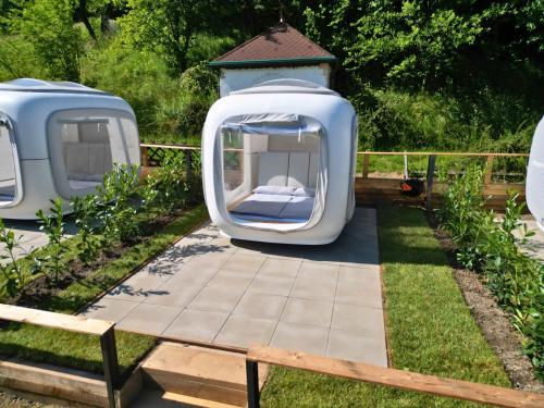 Zahrada ubytování Schönster Seeblick am Mondsee - Cubes - SELF CHECK-IN