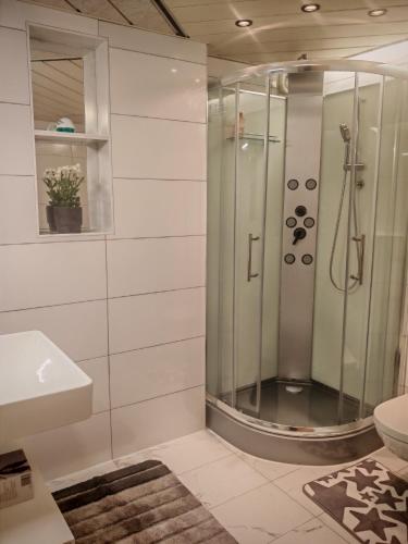Ένα μπάνιο στο Garten Apartment