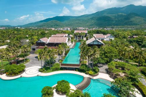 an aerial view of a resort with a swimming pool at Narada Resort & Spa Perfume Bay Sanya - All Villas in Lingshui