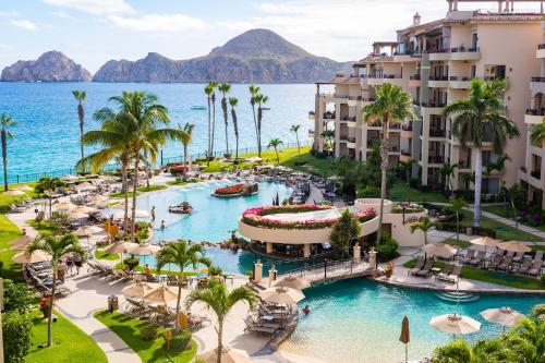 an aerial view of the pool at the resort at Unwind in Style Villa La Estancia Cabo in Cabo San Lucas