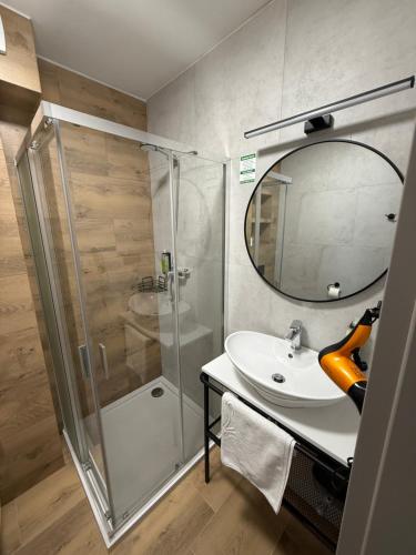 Koupelna v ubytování Hotel Kliper