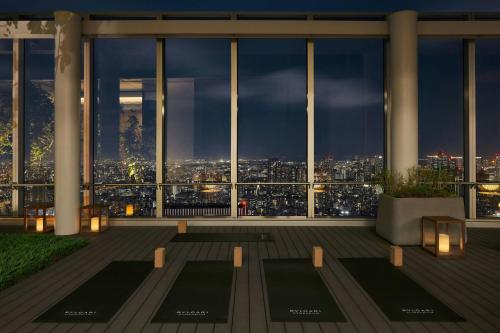 a view of the city from the rooftop of a building at Bvlgari Hotel Tokyo in Tokyo