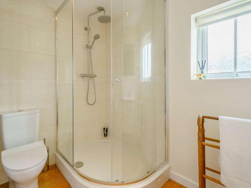 un baño con ducha y WC en 4 Bed in Sawrey LCC33, en Near Sawrey