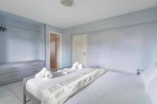 Ένα ή περισσότερα κρεβάτια σε δωμάτιο στο Giorgio studios-apartments 1